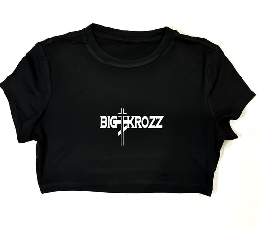 Big Krozz basic logo crop top BLK